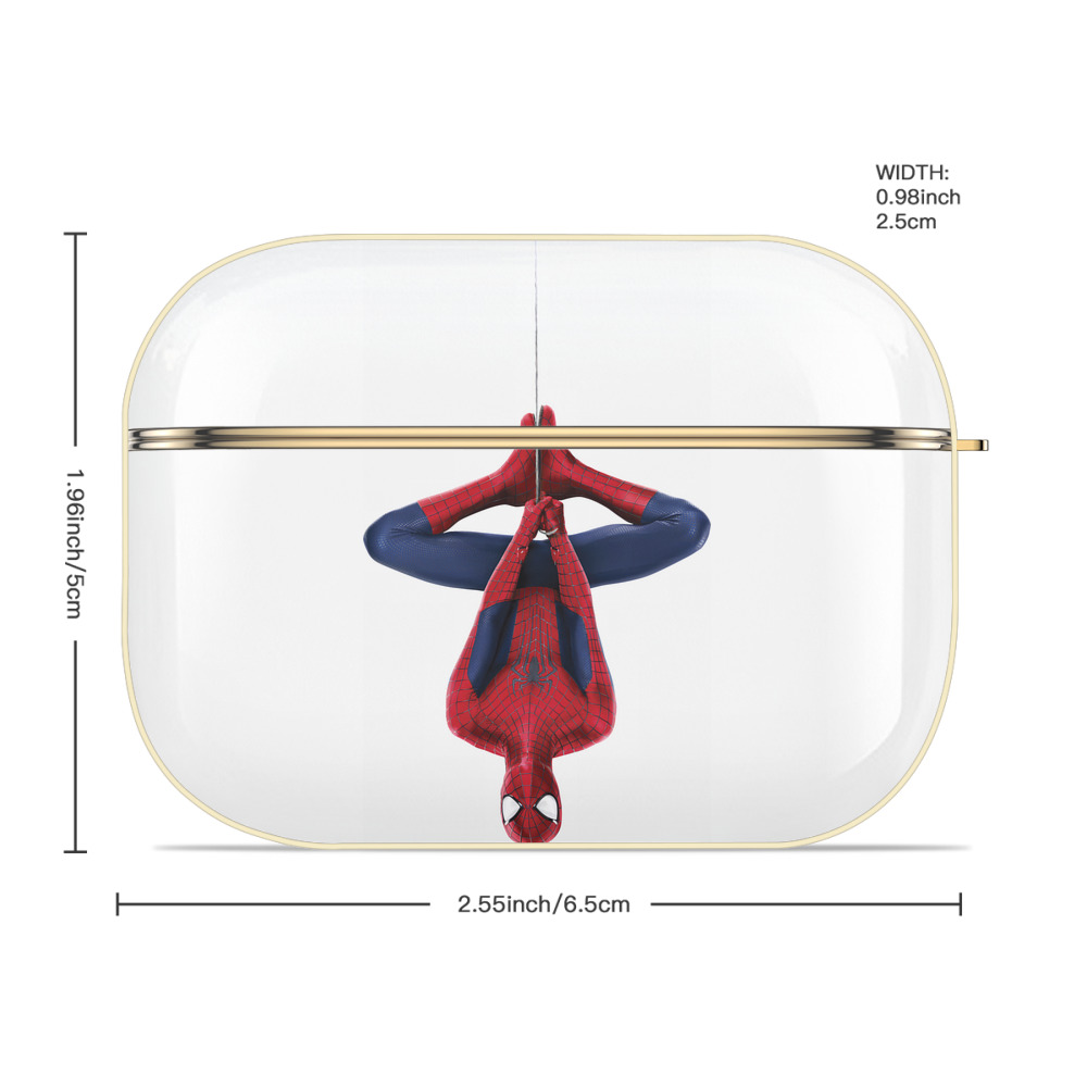 Spider Man スパイダーマン 【AirPods Pro用】ハードシェル保護ケース｜耐衝撃・防指紋・カラビナ付き商品仕様