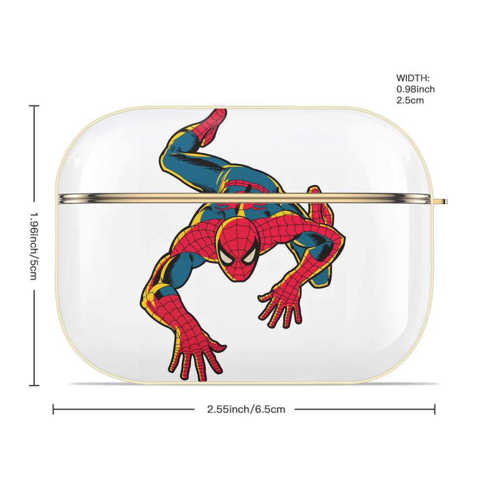 Spider Man スパイダーマン 【AirPods Pro用】ハードシェル保護ケース｜耐衝撃・防指紋・カラビナ付き商品仕様