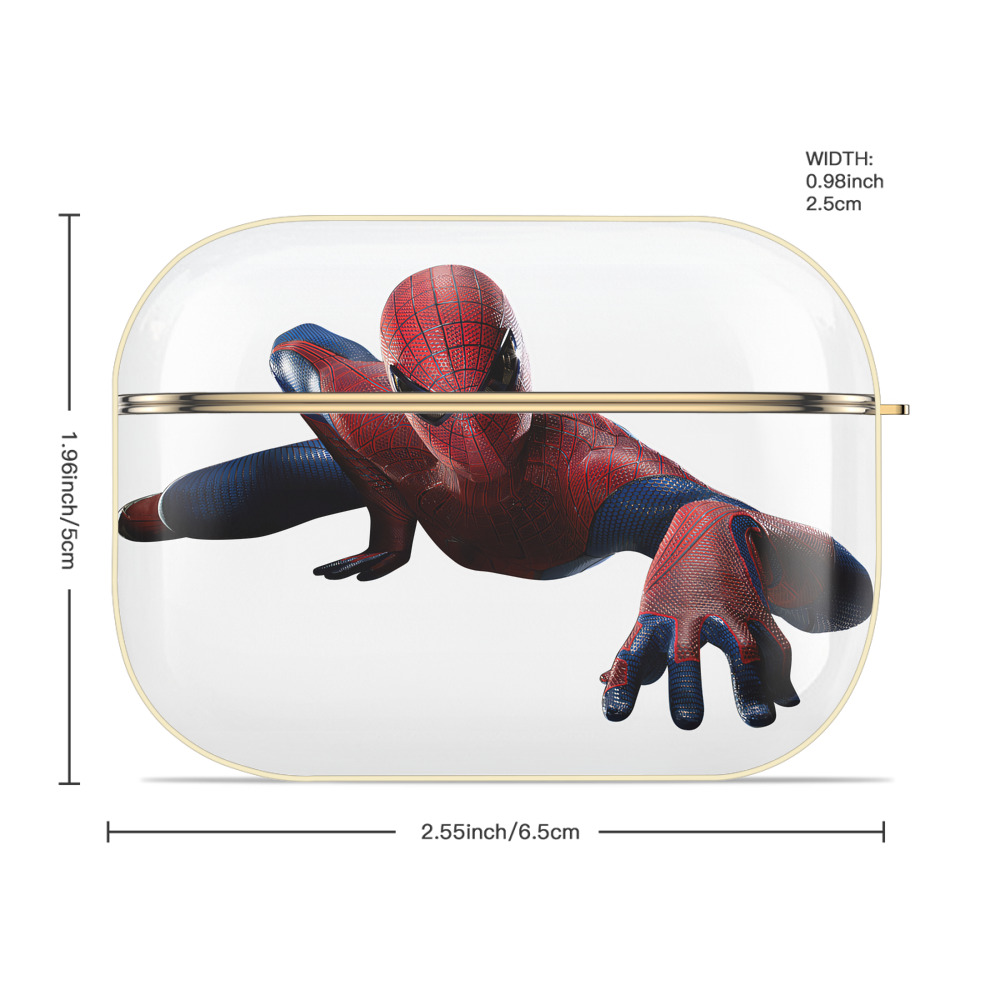 Spider Man スパイダーマン 【AirPods Pro用】ハードシェル保護ケース｜耐衝撃・防指紋・カラビナ付き商品仕様