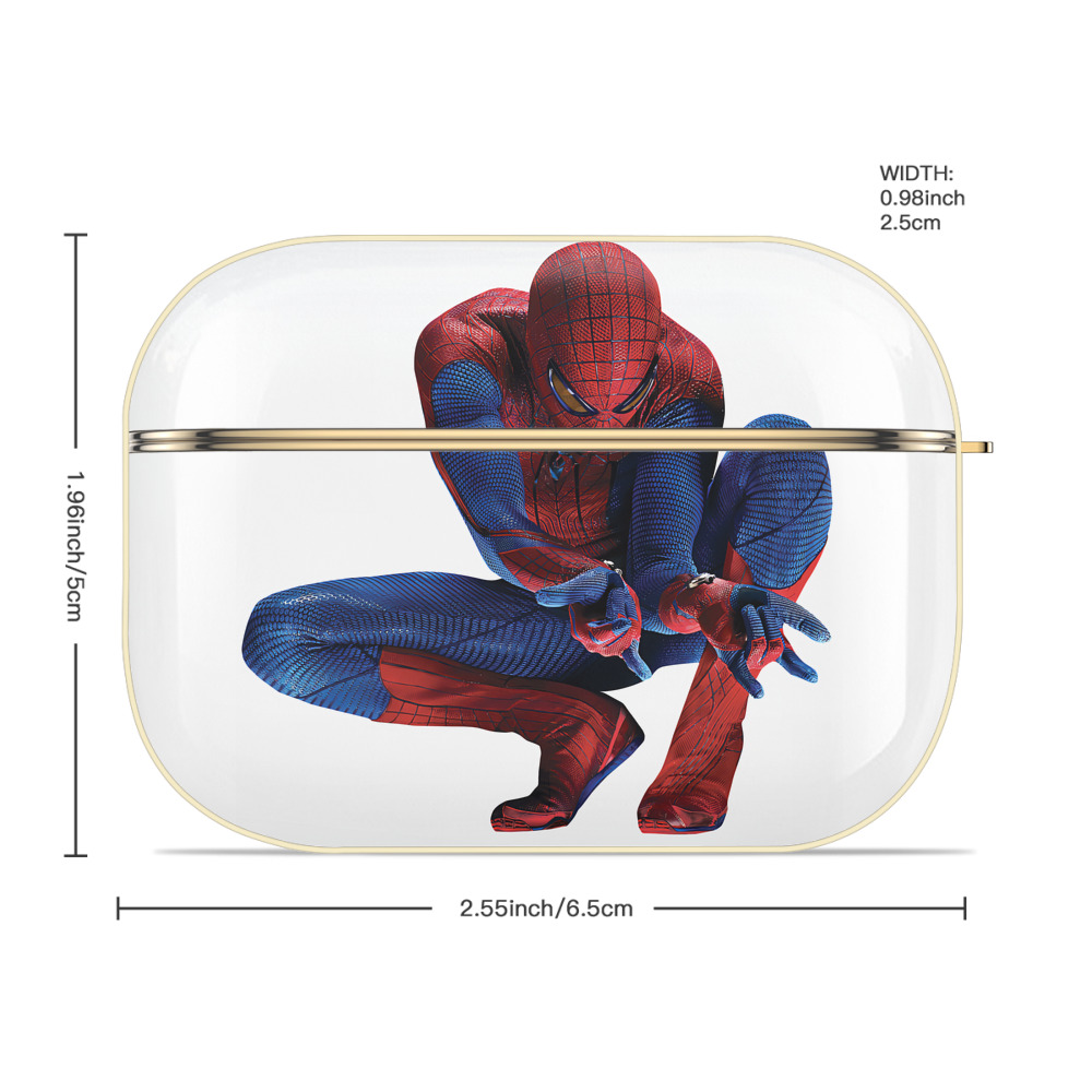 Spider Man スパイダーマン 【AirPods Pro用】ハードシェル保護ケース｜耐衝撃・防指紋・カラビナ付き商品仕様