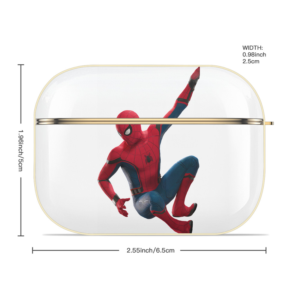 Spider Man スパイダーマン 【AirPods Pro用】ハードシェル保護ケース｜耐衝撃・防指紋・カラビナ付き商品仕様