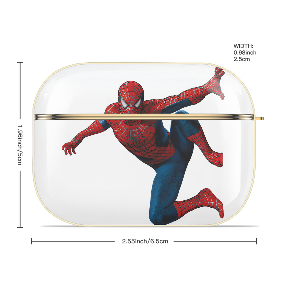 Spider Man スパイダーマン 【AirPods Pro用】ハードシェル保護ケース｜耐衝撃・防指紋・カラビナ付き商品仕様