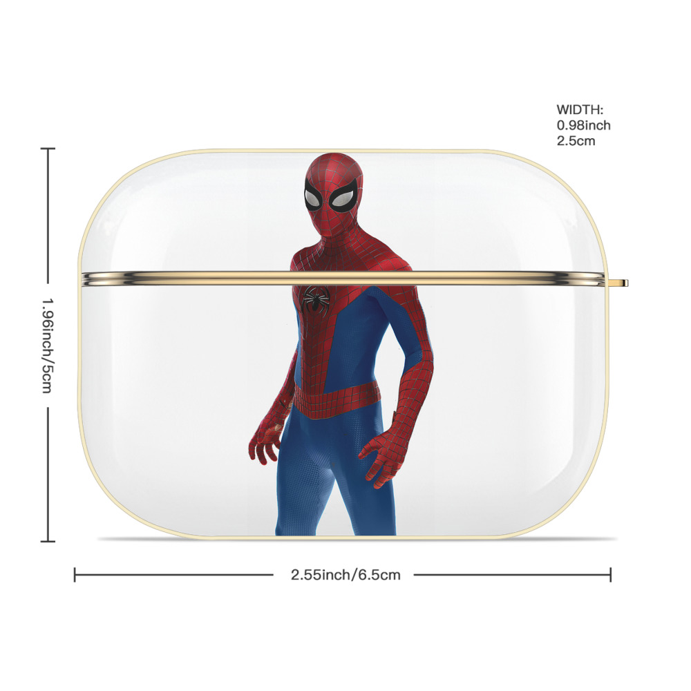 Spider Man スパイダーマン 【AirPods Pro用】ハードシェル保護ケース｜耐衝撃・防指紋・カラビナ付き商品仕様