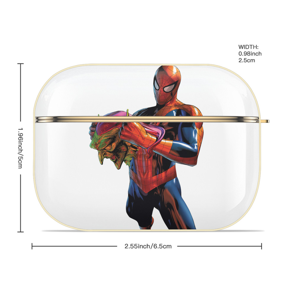 Spider Man スパイダーマン 【AirPods Pro用】ハードシェル保護ケース｜耐衝撃・防指紋・カラビナ付き商品仕様