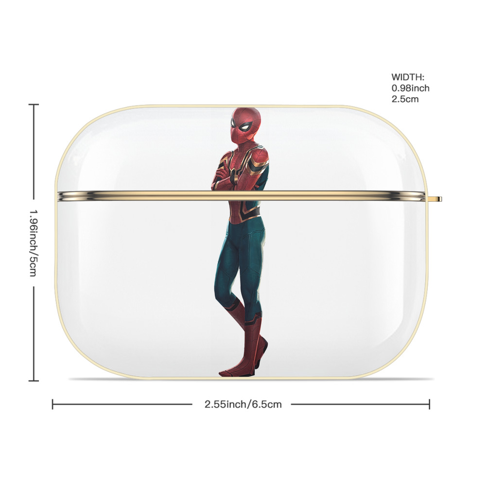 Spider Man スパイダーマン 【AirPods Pro用】ハードシェル保護ケース｜耐衝撃・防指紋・カラビナ付き商品仕様