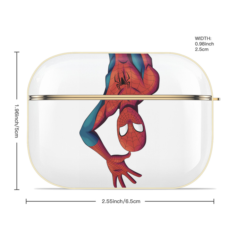 Spider Man スパイダーマン 【AirPods Pro用】ハードシェル保護ケース｜耐衝撃・防指紋・カラビナ付き商品仕様