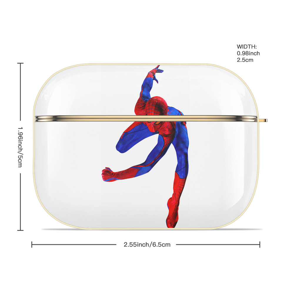 Spider Man スパイダーマン 【AirPods Pro用】ハードシェル保護ケース｜耐衝撃・防指紋・カラビナ付き商品仕様