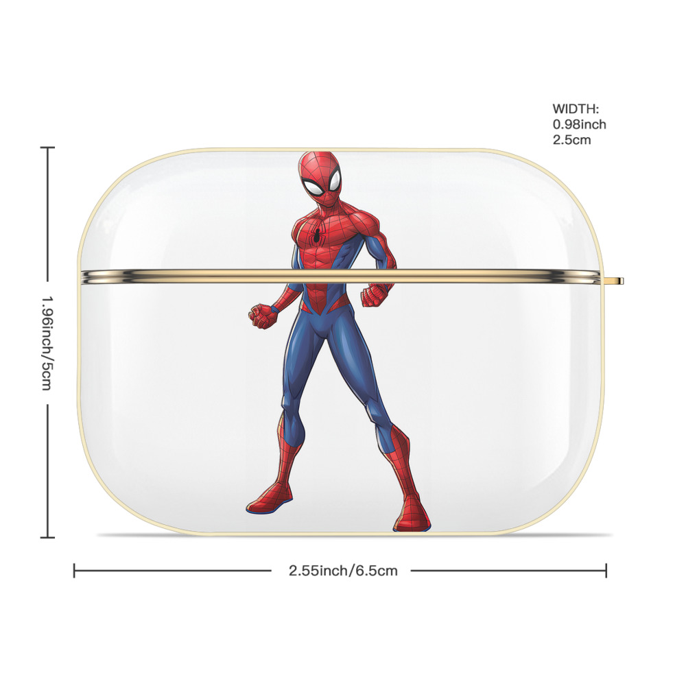 Spider Man スパイダーマン 【AirPods Pro用】ハードシェル保護ケース｜耐衝撃・防指紋・カラビナ付き商品仕様