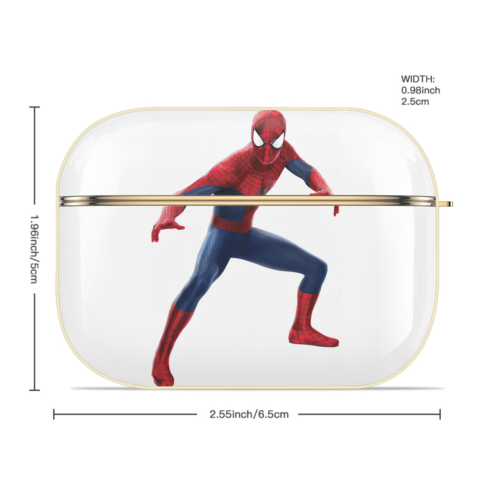 Spider Man スパイダーマン 【AirPods Pro用】ハードシェル保護ケース｜耐衝撃・防指紋・カラビナ付き商品仕様