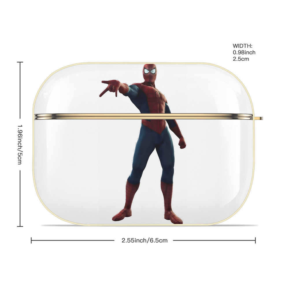 Spider Man スパイダーマン 【AirPods Pro用】ハードシェル保護ケース｜耐衝撃・防指紋・カラビナ付き商品仕様