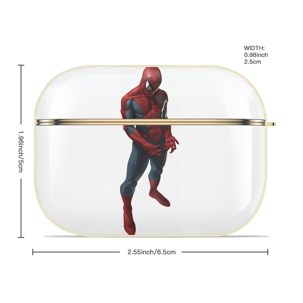 Spider Man スパイダーマン 【AirPods Pro用】ハードシェル保護ケース｜耐衝撃・防指紋・カラビナ付き商品仕様