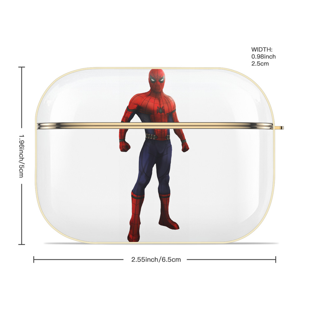 Spider Man スパイダーマン 【AirPods Pro用】ハードシェル保護ケース｜耐衝撃・防指紋・カラビナ付き商品仕様