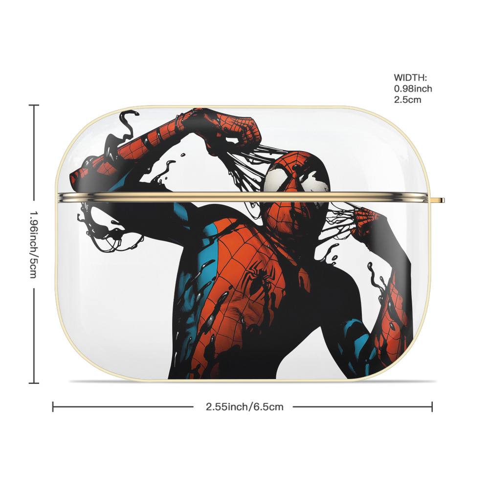 Spider Man スパイダーマン 【AirPods Pro用】ハードシェル保護ケース｜耐衝撃・防指紋・カラビナ付き商品仕様