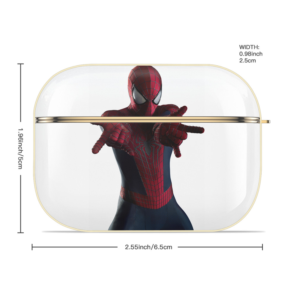 Spider Man スパイダーマン 【AirPods Pro用】ハードシェル保護ケース｜耐衝撃・防指紋・カラビナ付き商品仕様