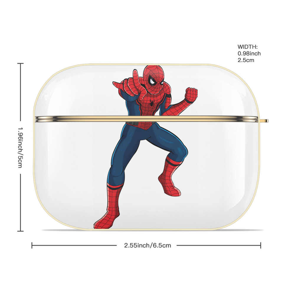 Spider Man スパイダーマン 【AirPods Pro用】ハードシェル保護ケース｜耐衝撃・防指紋・カラビナ付き商品仕様