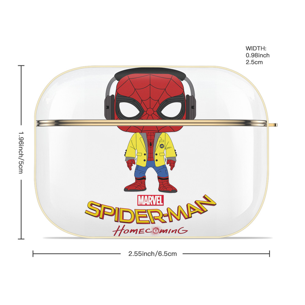 Spider Man スパイダーマン 【AirPods Pro用】ハードシェル保護ケース｜耐衝撃・防指紋・カラビナ付き商品仕様