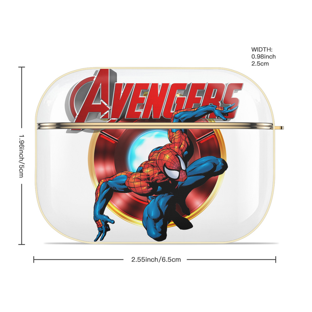 Spider Man スパイダーマン 【AirPods Pro用】ハードシェル保護ケース｜耐衝撃・防指紋・カラビナ付き商品仕様