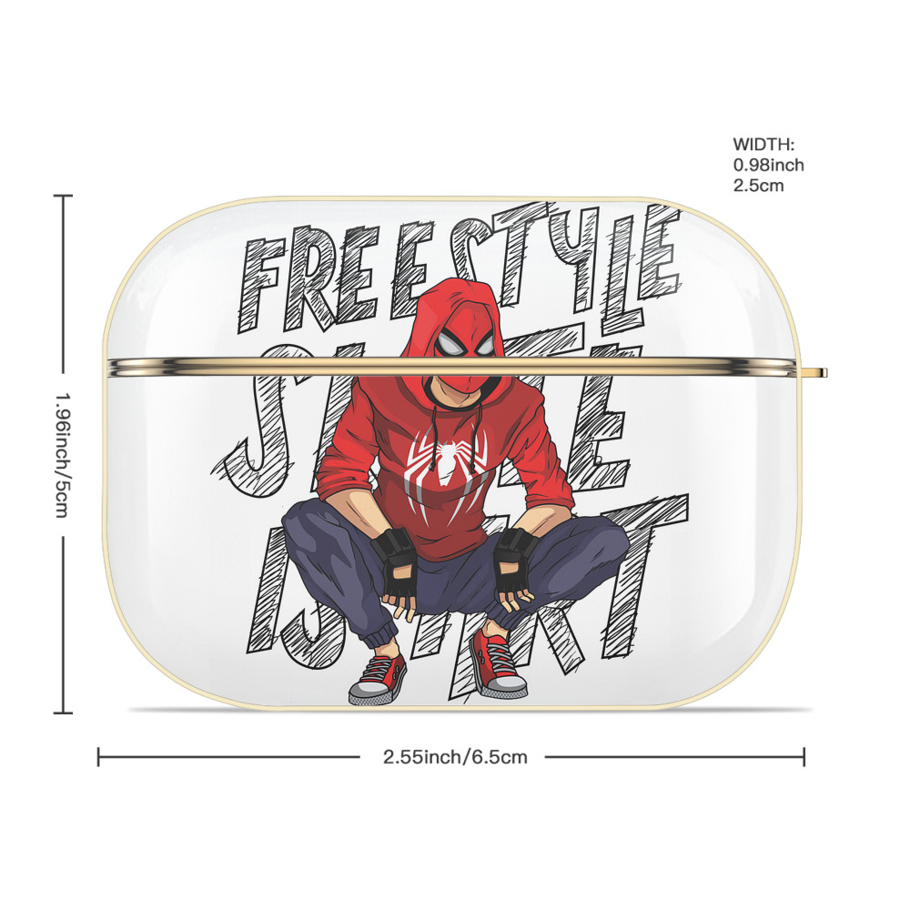 Spider Man スパイダーマン 【AirPods Pro用】ハードシェル保護ケース｜耐衝撃・防指紋・カラビナ付き商品仕様