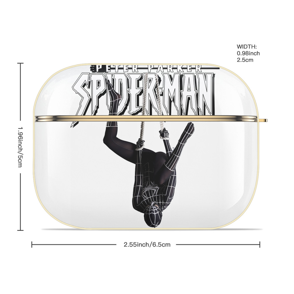 Spider Man スパイダーマン 【AirPods Pro用】ハードシェル保護ケース｜耐衝撃・防指紋・カラビナ付き商品仕様