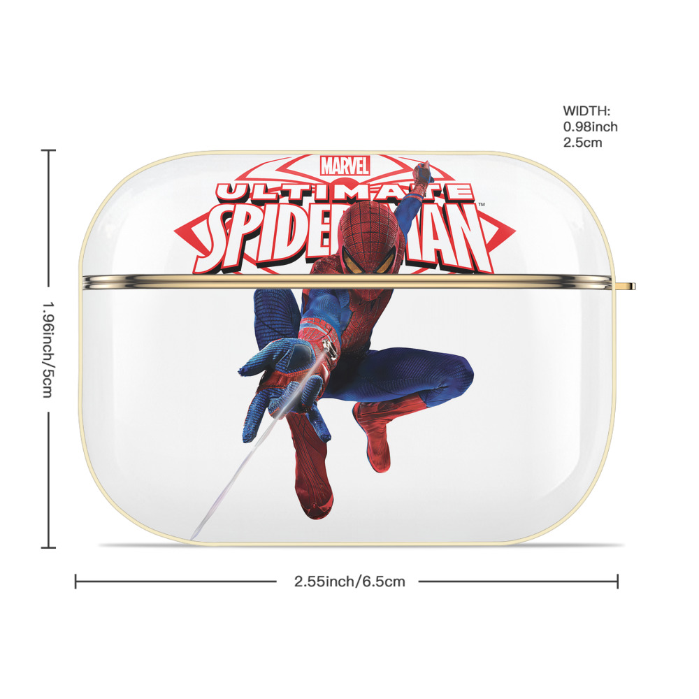 Spider Man スパイダーマン 【AirPods Pro用】ハードシェル保護ケース｜耐衝撃・防指紋・カラビナ付き商品仕様
