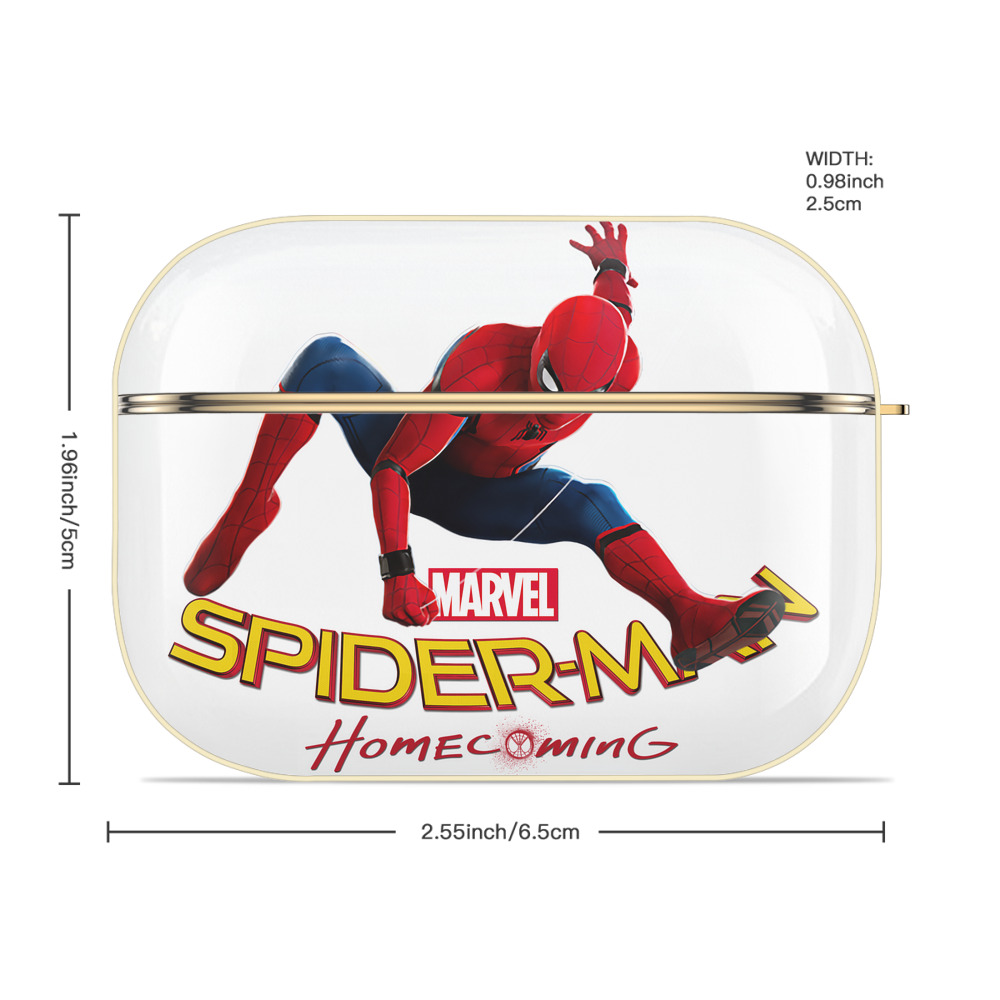 Spider Man スパイダーマン 【AirPods Pro用】ハードシェル保護ケース｜耐衝撃・防指紋・カラビナ付き商品仕様