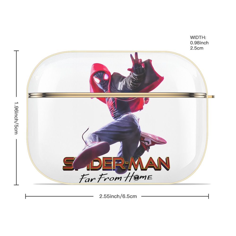 Spider Man スパイダーマン 【AirPods Pro用】ハードシェル保護ケース｜耐衝撃・防指紋・カラビナ付き商品仕様
