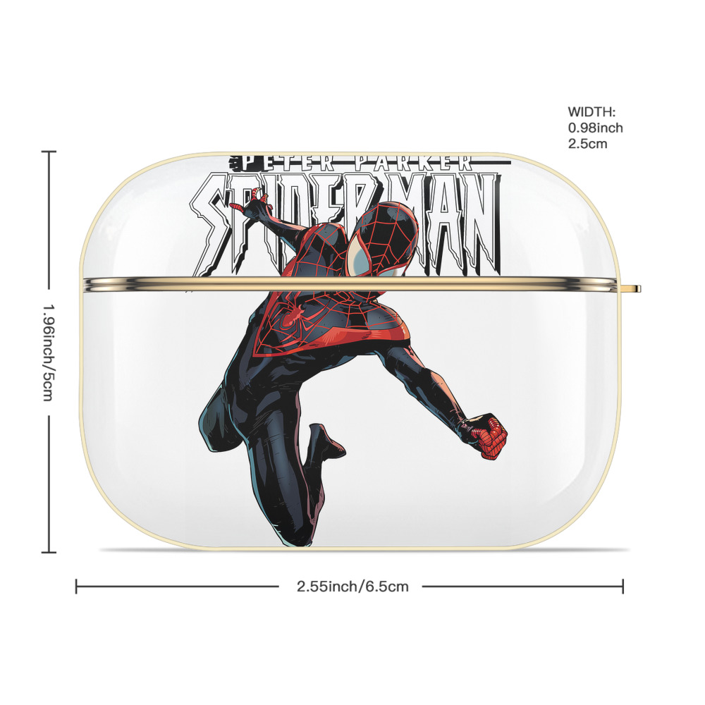 Spider Man スパイダーマン 【AirPods Pro用】ハードシェル保護ケース｜耐衝撃・防指紋・カラビナ付き商品仕様