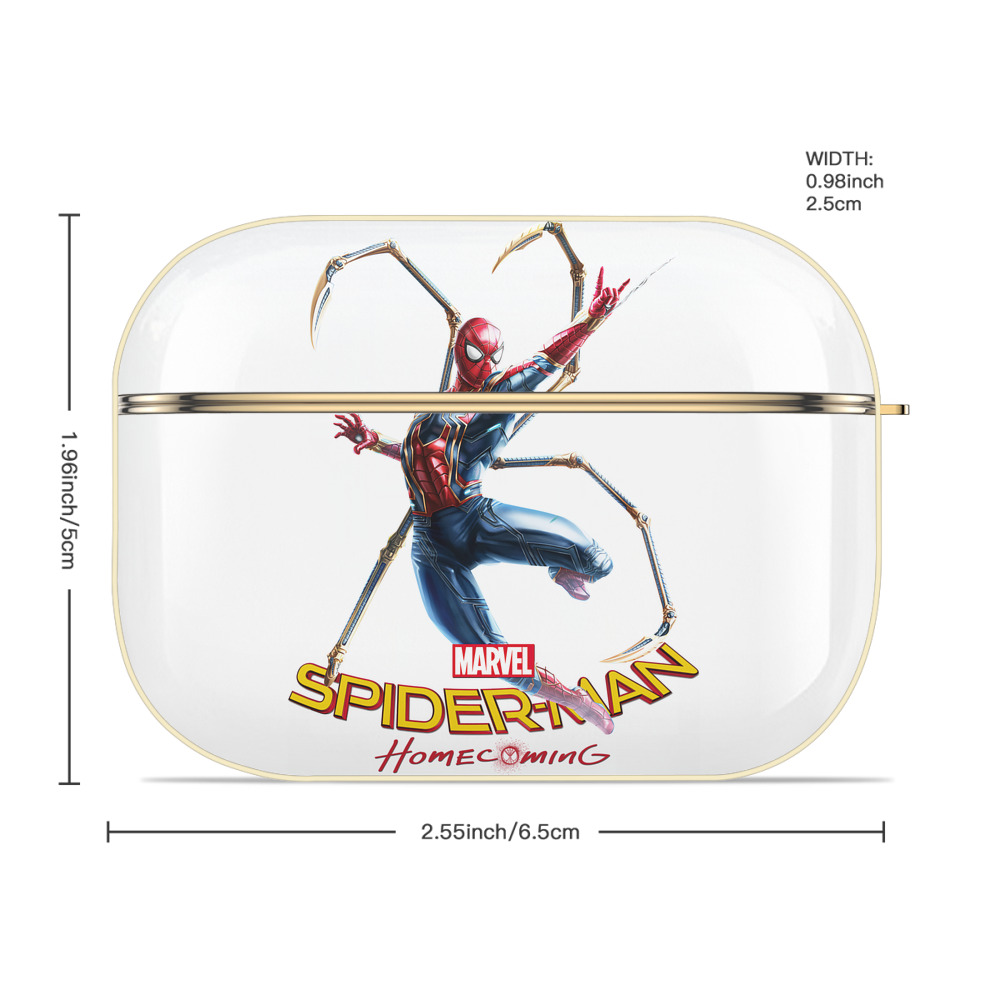 Spider Man スパイダーマン 【AirPods Pro用】ハードシェル保護ケース｜耐衝撃・防指紋・カラビナ付き商品仕様