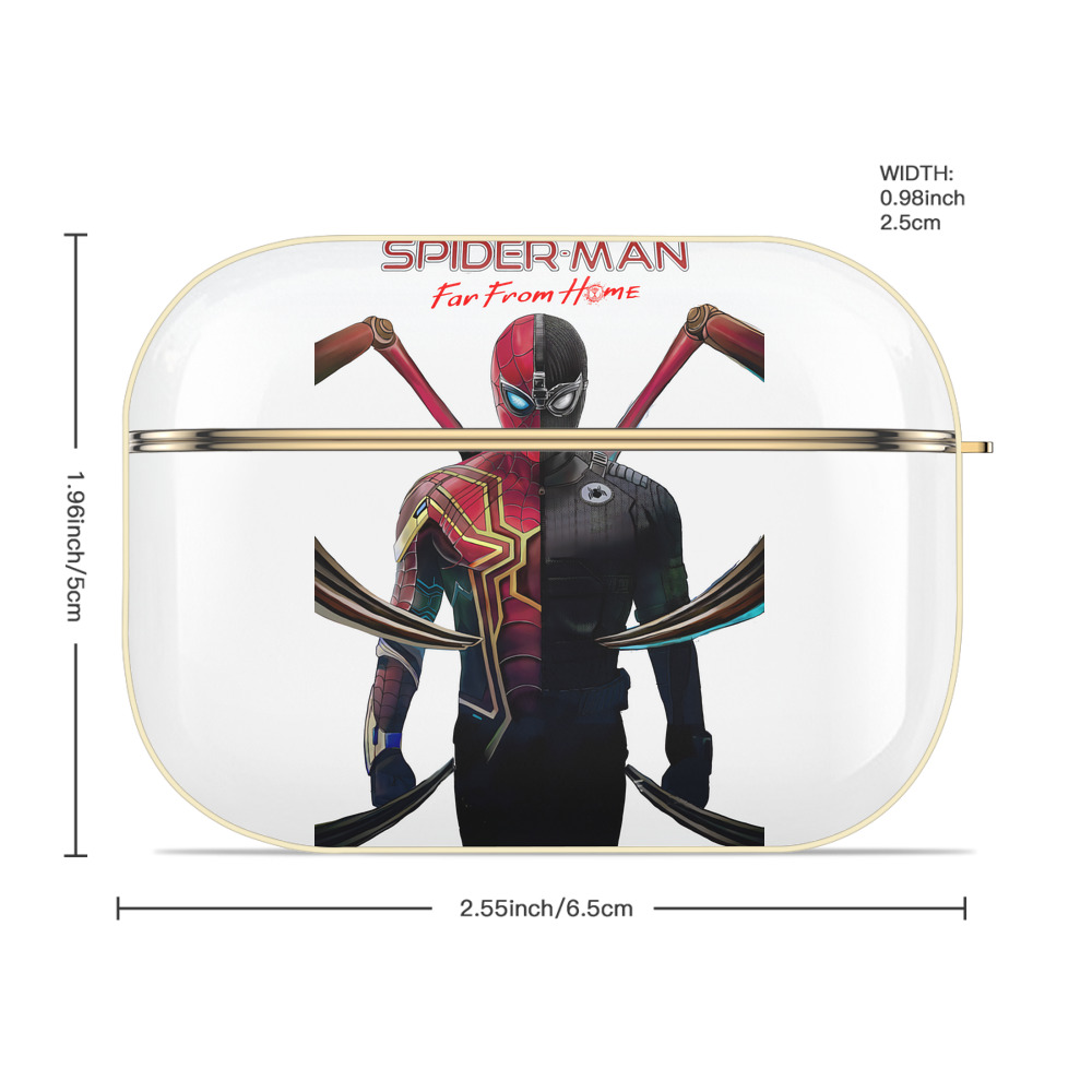 Spider Man スパイダーマン 【AirPods Pro用】ハードシェル保護ケース｜耐衝撃・防指紋・カラビナ付き商品仕様
