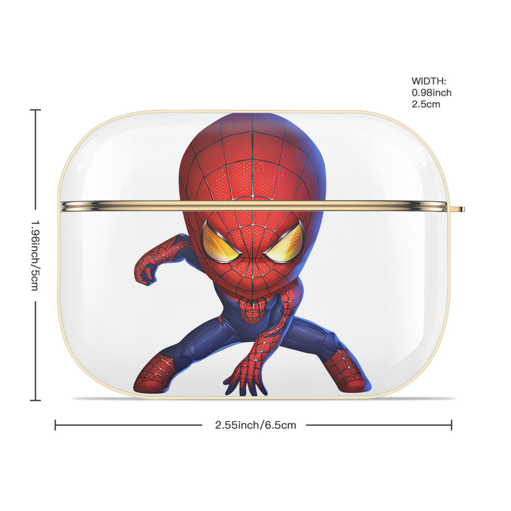 Spider Man スパイダーマン 【AirPods Pro用】ハードシェル保護ケース｜耐衝撃・防指紋・カラビナ付き商品仕様
