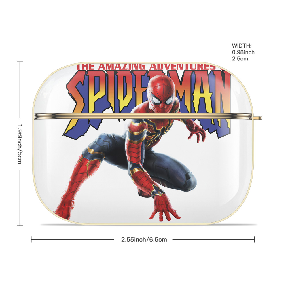 Spider Man スパイダーマン 【AirPods Pro用】ハードシェル保護ケース｜耐衝撃・防指紋・カラビナ付き商品仕様