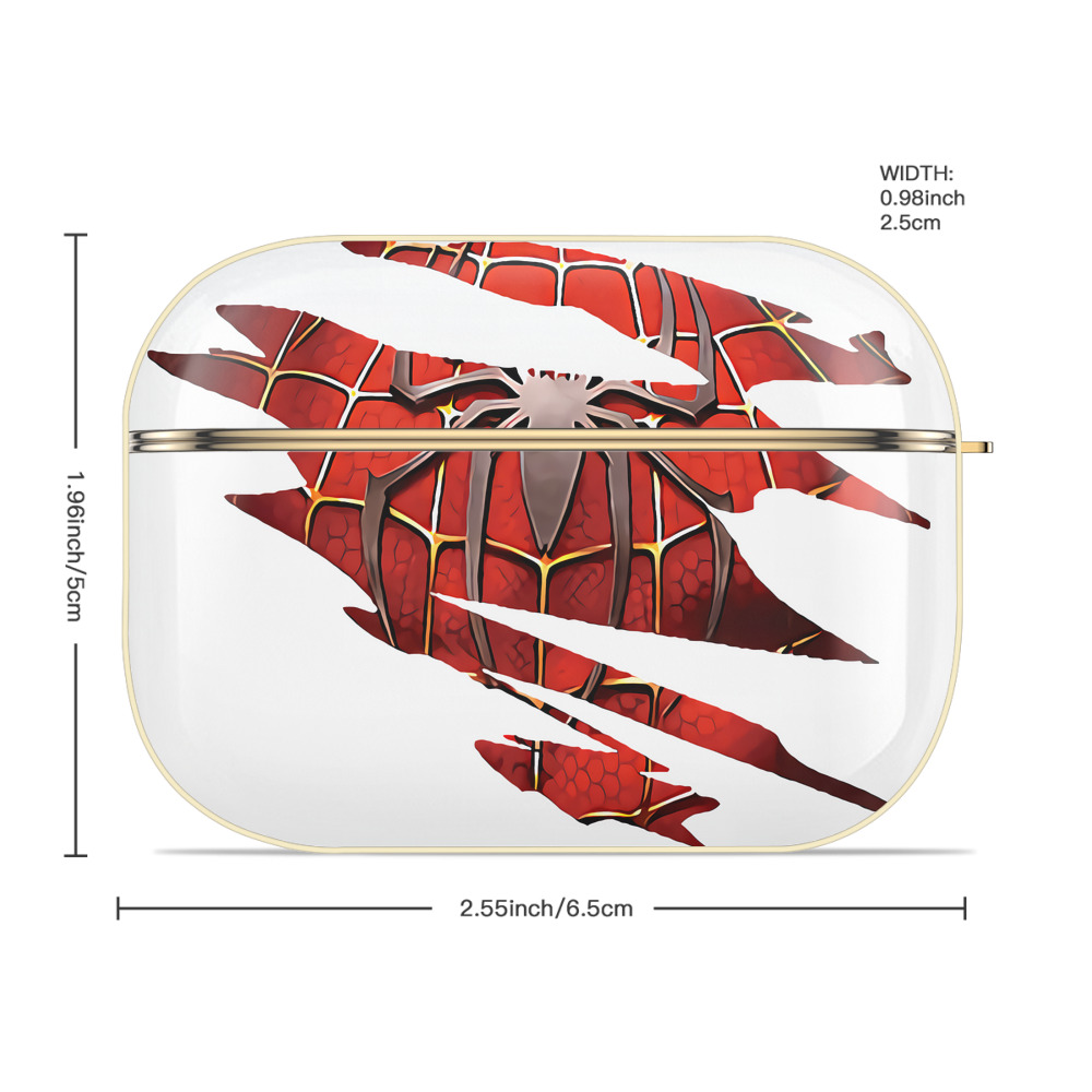 Spider Man スパイダーマン 【AirPods Pro用】ハードシェル保護ケース｜耐衝撃・防指紋・カラビナ付き商品仕様
