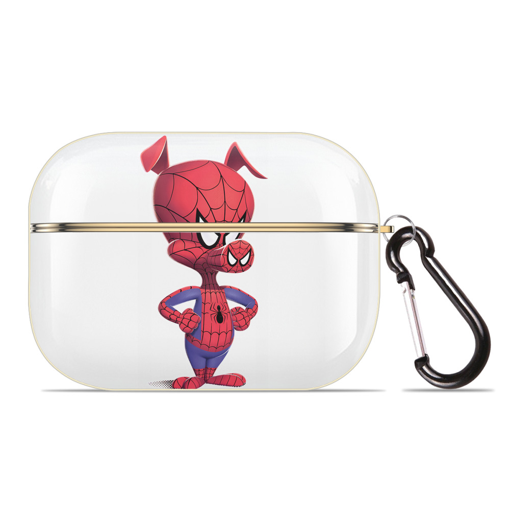 （画像用） Spider Man スパイダーマン 【AirPods Pro用】ハードシェル保護ケース｜耐衝撃・防指紋・カラビナ付き商品仕様