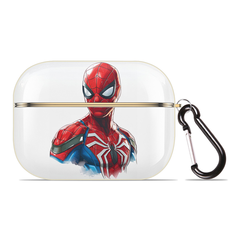 （画像用） Spider Man スパイダーマン 【AirPods Pro用】ハードシェル保護ケース｜耐衝撃・防指紋・カラビナ付き商品仕様