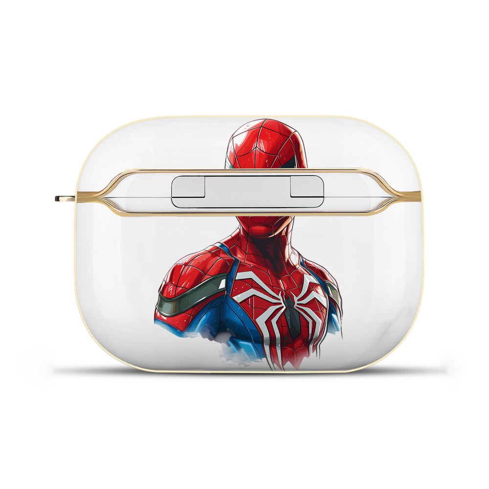 （画像用） Spider Man スパイダーマン 【AirPods Pro用】ハードシェル保護ケース｜耐衝撃・防指紋・カラビナ付き商品仕様