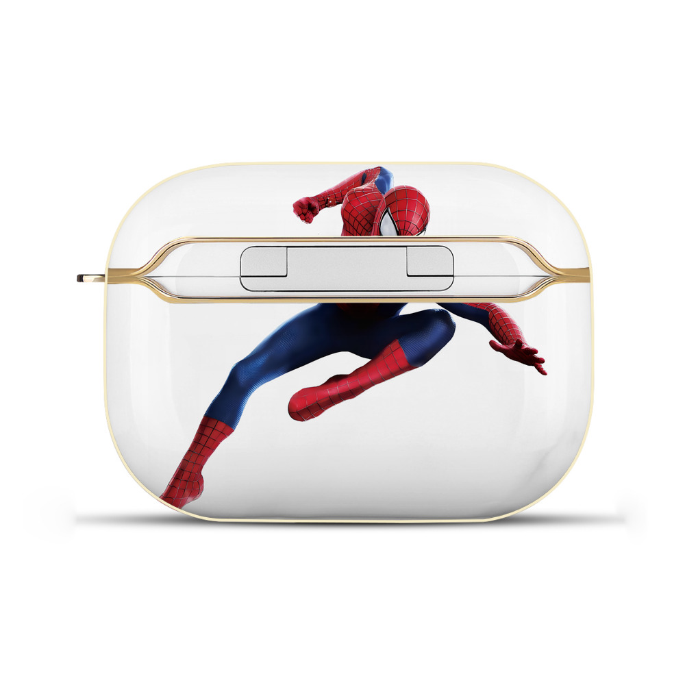 （画像用） Spider Man スパイダーマン 【AirPods Pro用】ハードシェル保護ケース｜耐衝撃・防指紋・カラビナ付き商品仕様