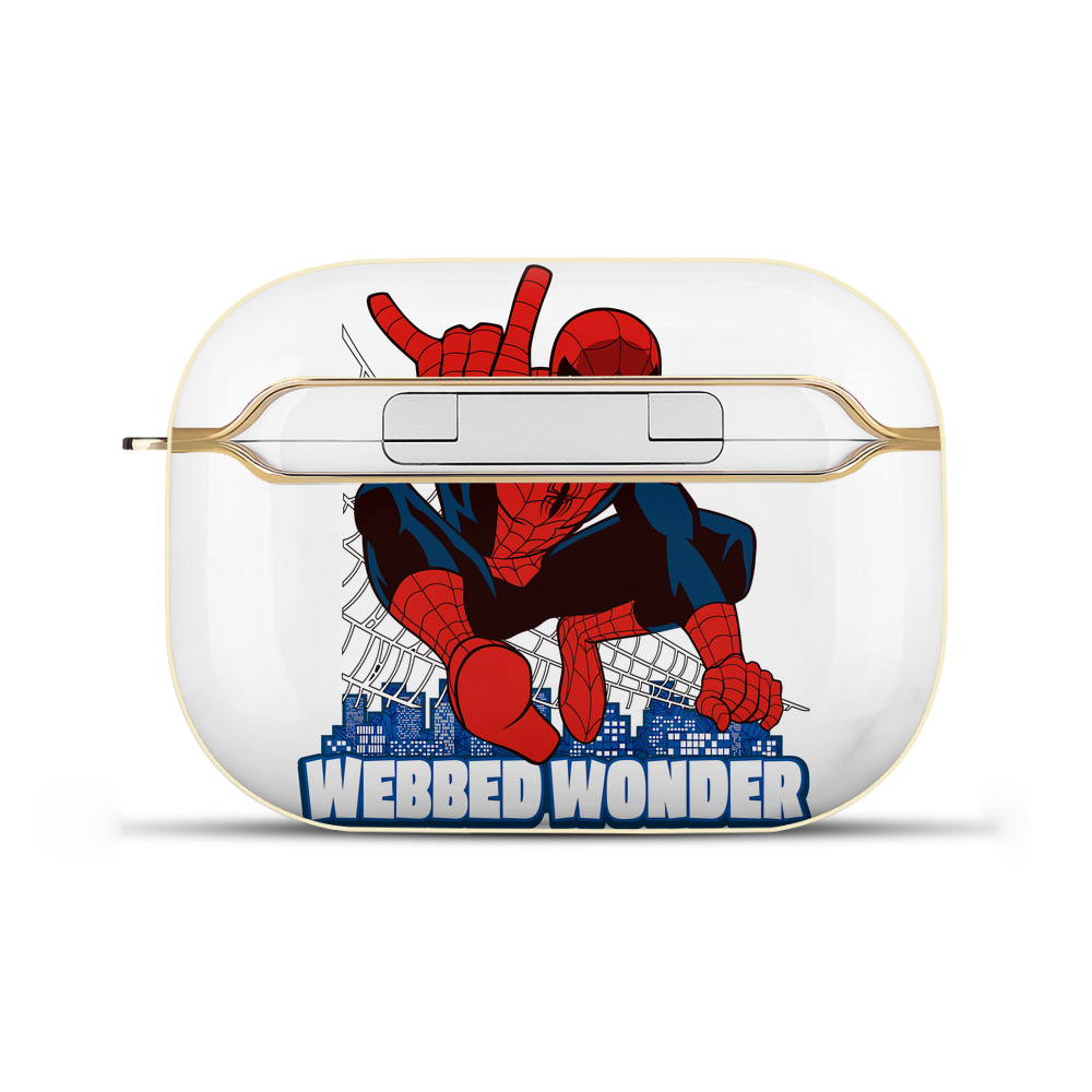 （画像用） Spider Man スパイダーマン 【AirPods Pro用】ハードシェル保護ケース｜耐衝撃・防指紋・カラビナ付き商品仕様