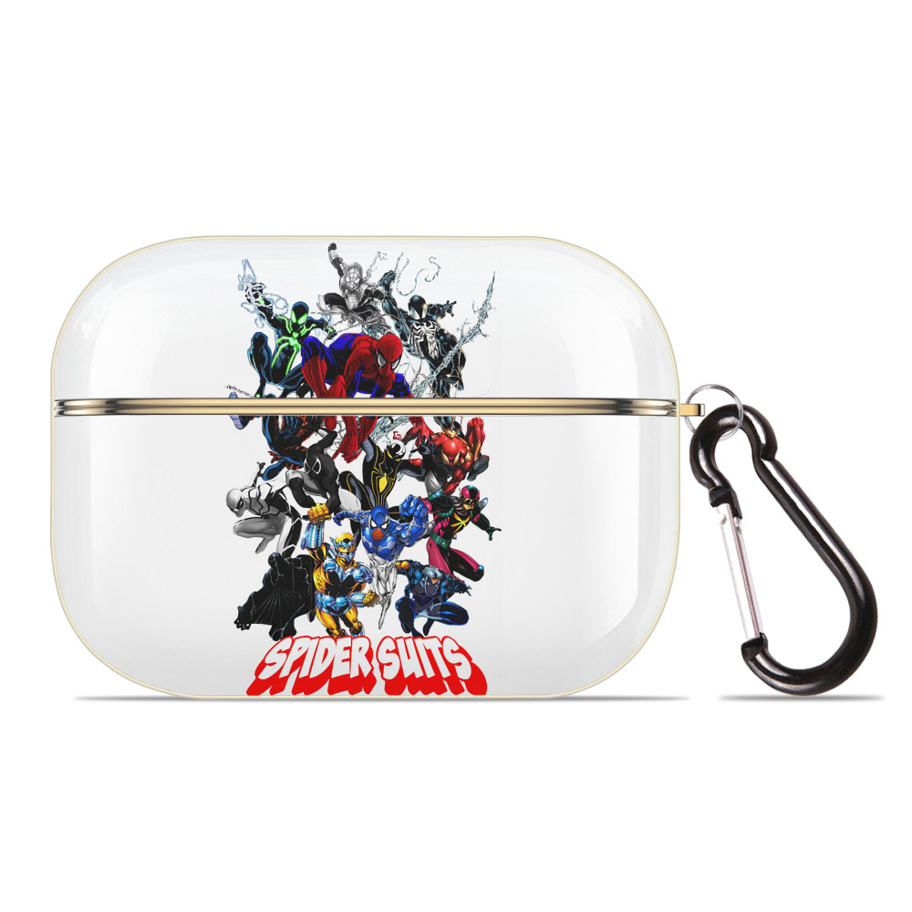（画像用） Spider Man スパイダーマン 【AirPods Pro用】ハードシェル保護ケース｜耐衝撃・防指紋・カラビナ付き商品仕様