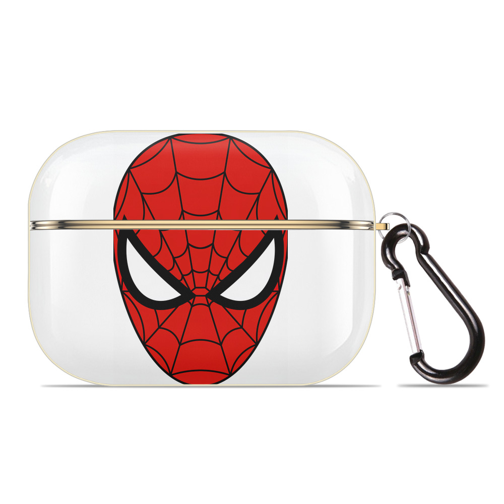 （画像用） Spider Man スパイダーマン 【AirPods Pro用】ハードシェル保護ケース｜耐衝撃・防指紋・カラビナ付き商品仕様