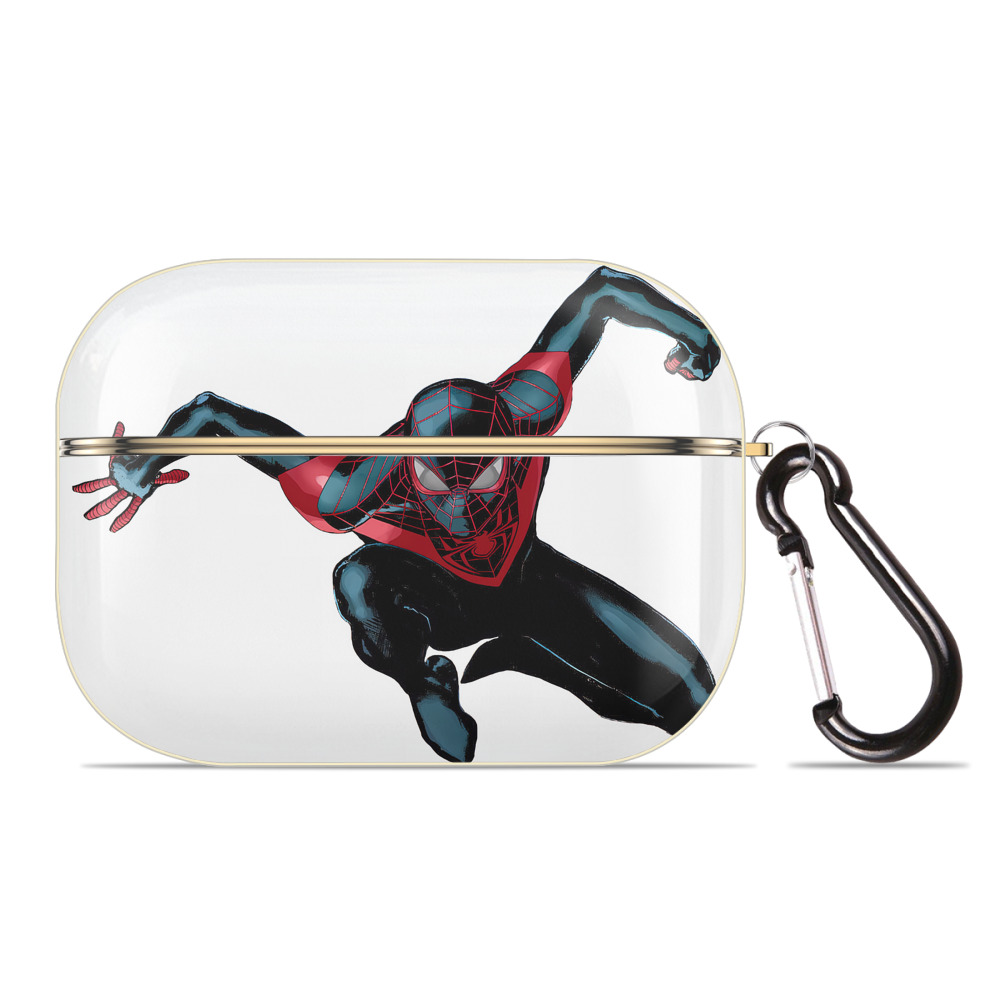 （画像用） Spider Man スパイダーマン 【AirPods Pro用】ハードシェル保護ケース｜耐衝撃・防指紋・カラビナ付き商品仕様