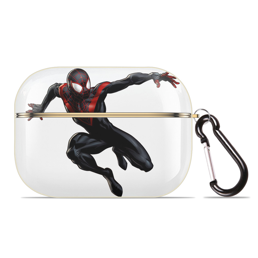 （画像用） Spider Man スパイダーマン 【AirPods Pro用】ハードシェル保護ケース｜耐衝撃・防指紋・カラビナ付き商品仕様
