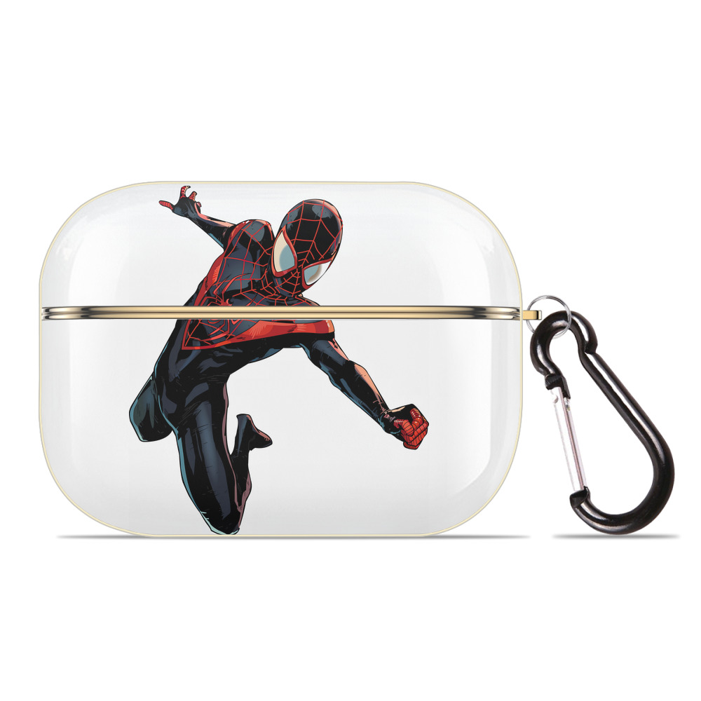（画像用） Spider Man スパイダーマン 【AirPods Pro用】ハードシェル保護ケース｜耐衝撃・防指紋・カラビナ付き商品仕様