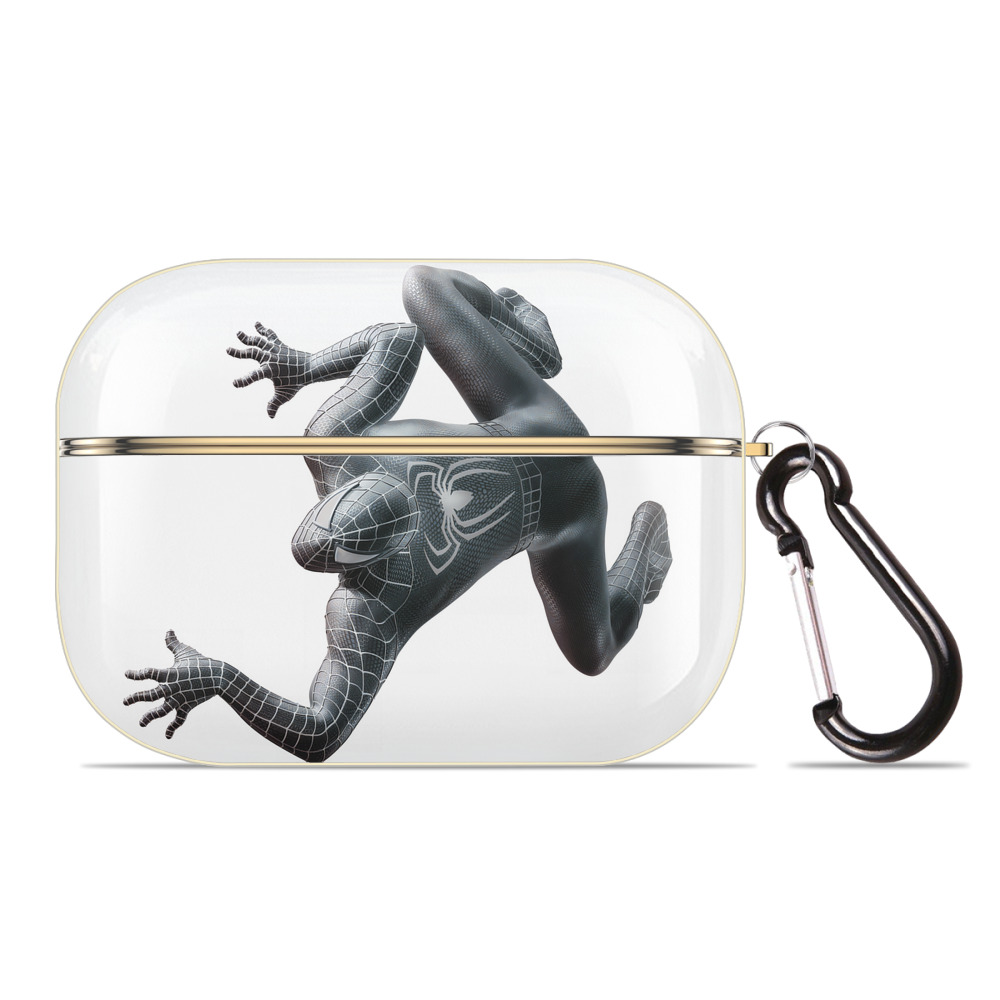 （画像用） Spider Man スパイダーマン 【AirPods Pro用】ハードシェル保護ケース｜耐衝撃・防指紋・カラビナ付き商品仕様