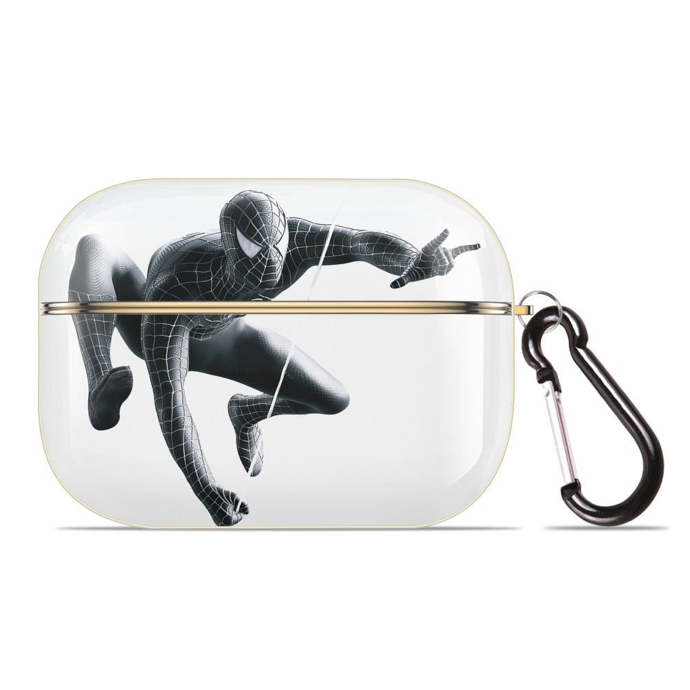（画像用） Spider Man スパイダーマン 【AirPods Pro用】ハードシェル保護ケース｜耐衝撃・防指紋・カラビナ付き商品仕様