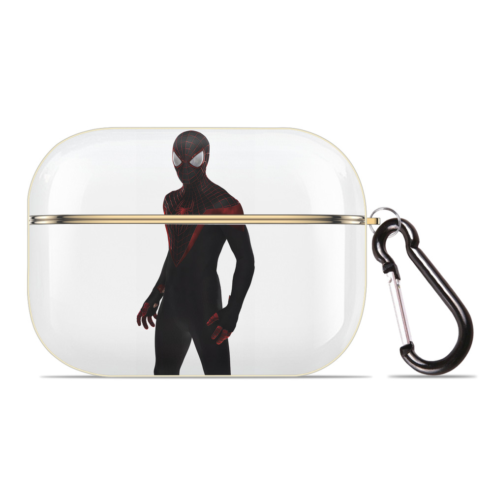 （画像用） Spider Man スパイダーマン 【AirPods Pro用】ハードシェル保護ケース｜耐衝撃・防指紋・カラビナ付き商品仕様