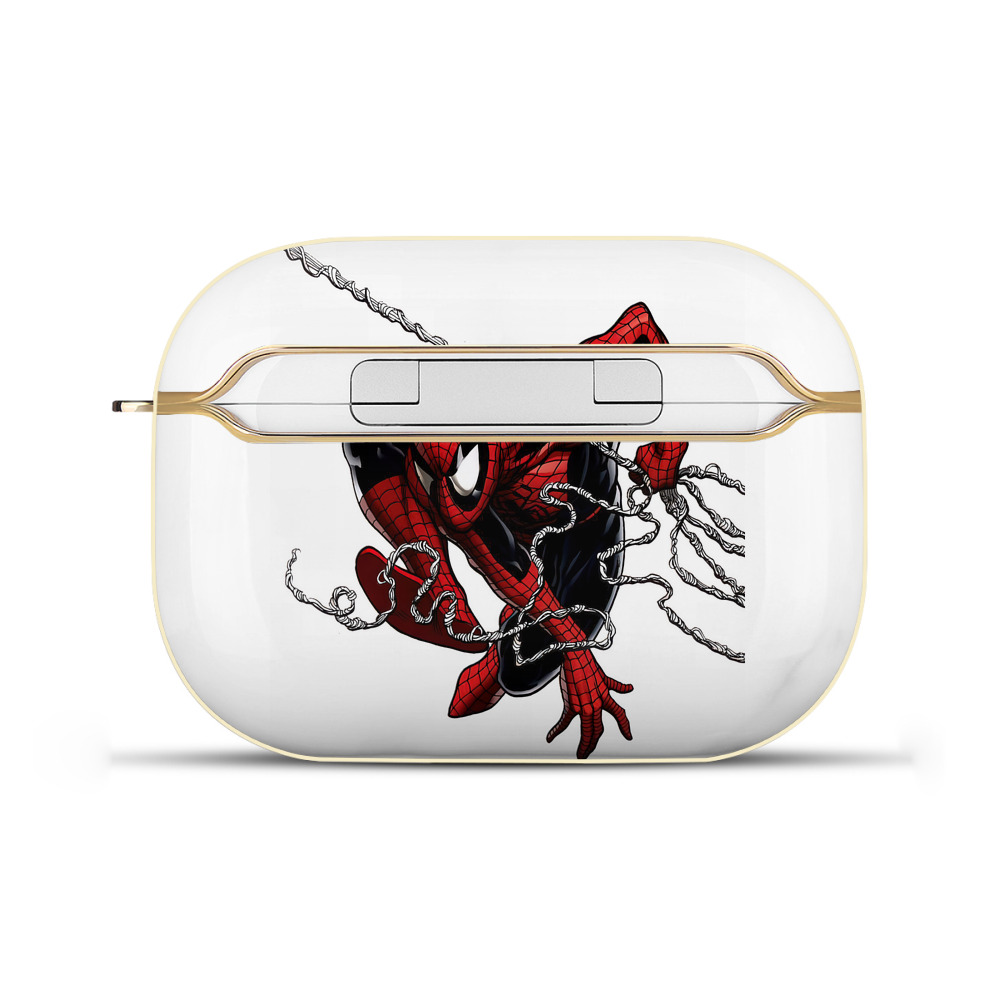 （画像用） Spider Man スパイダーマン 【AirPods Pro用】ハードシェル保護ケース｜耐衝撃・防指紋・カラビナ付き商品仕様