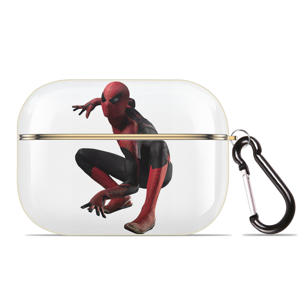（画像用） Spider Man スパイダーマン 【AirPods Pro用】ハードシェル保護ケース｜耐衝撃・防指紋・カラビナ付き商品仕様