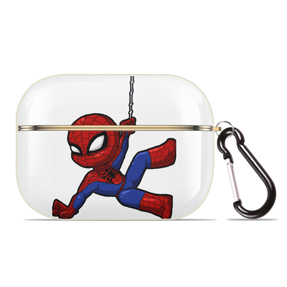 （画像用） Spider Man スパイダーマン 【AirPods Pro用】ハードシェル保護ケース｜耐衝撃・防指紋・カラビナ付き商品仕様
