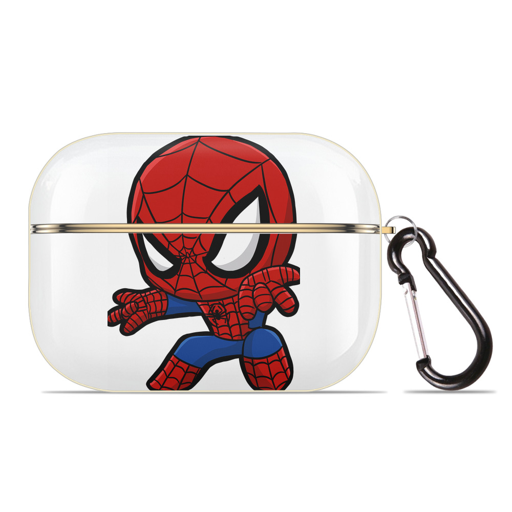 （画像用） Spider Man スパイダーマン 【AirPods Pro用】ハードシェル保護ケース｜耐衝撃・防指紋・カラビナ付き商品仕様