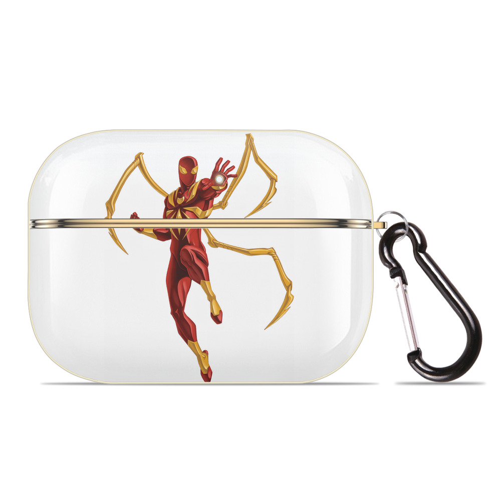 （画像用） Spider Man スパイダーマン 【AirPods Pro用】ハードシェル保護ケース｜耐衝撃・防指紋・カラビナ付き商品仕様
